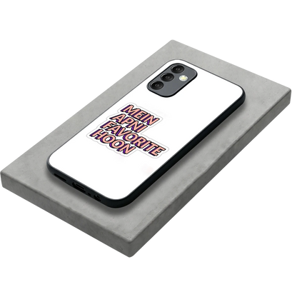 Mein Apni Fevorite Hoon stylish phone case for samsung galaxy m14 5g | glossy glass and slim fit