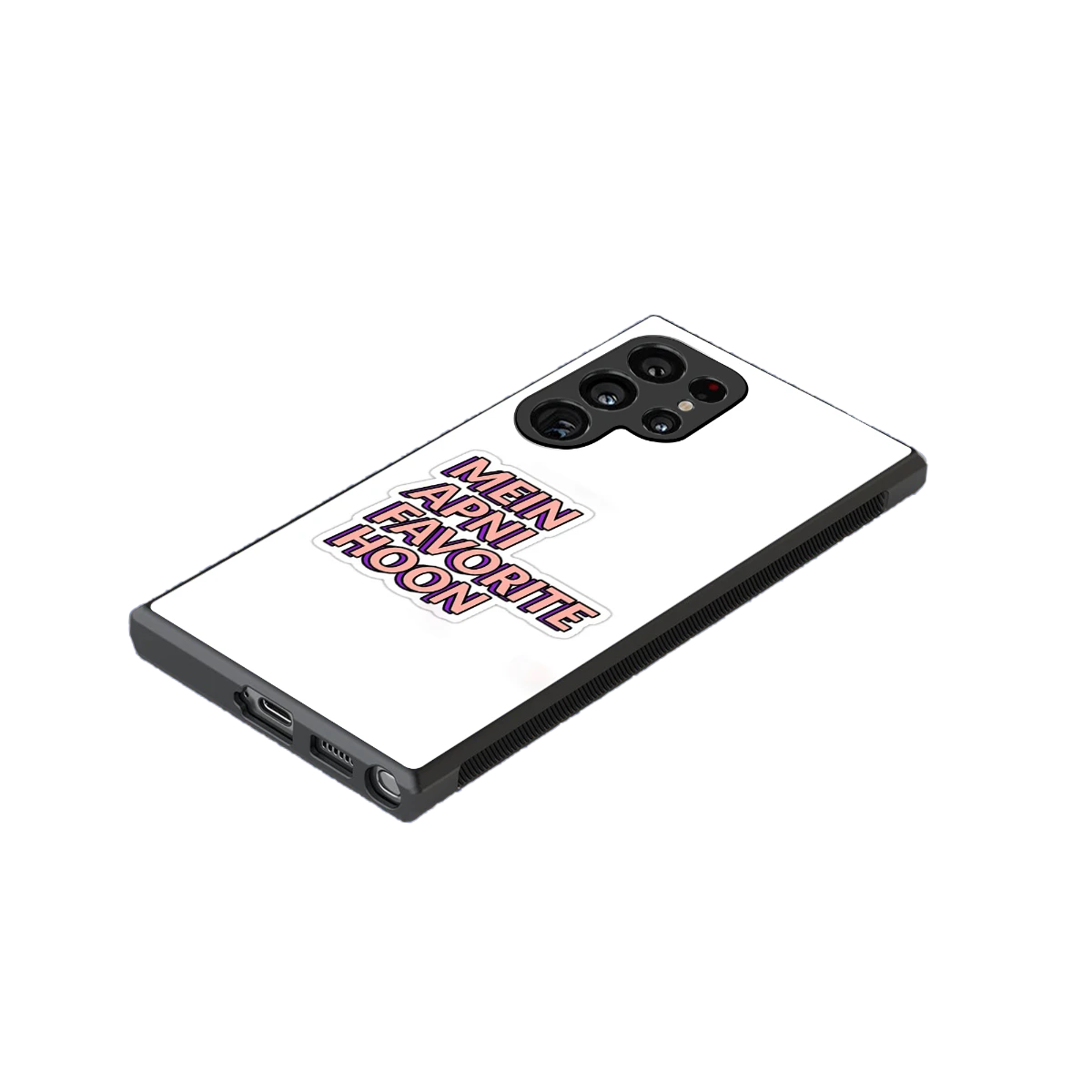 Mein Apni Fevorite Hoon stylish phone case for samsung galaxy s23 ultra | glossy glass and slim fit