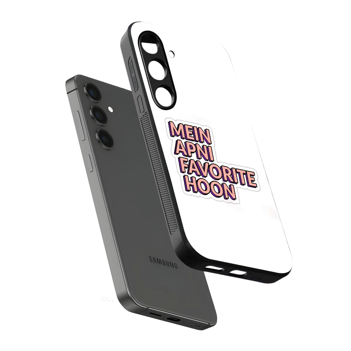 Mein Apni Fevorite Hoon sleek samsung galaxy s23 plus cover with tempered glass back and TPU edges