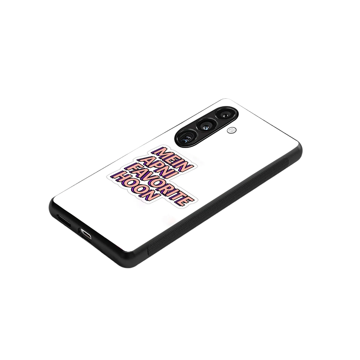 Mein Apni Fevorite Hoon stylish phone case for samsung galaxy s23 plus | glossy glass and slim fit