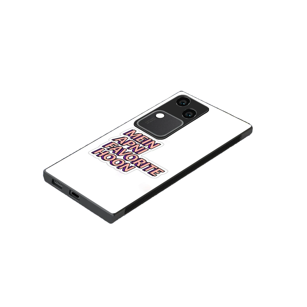 Mein Apni Fevorite Hoon stylish phone case for vivo v30 | glossy glass and slim fit