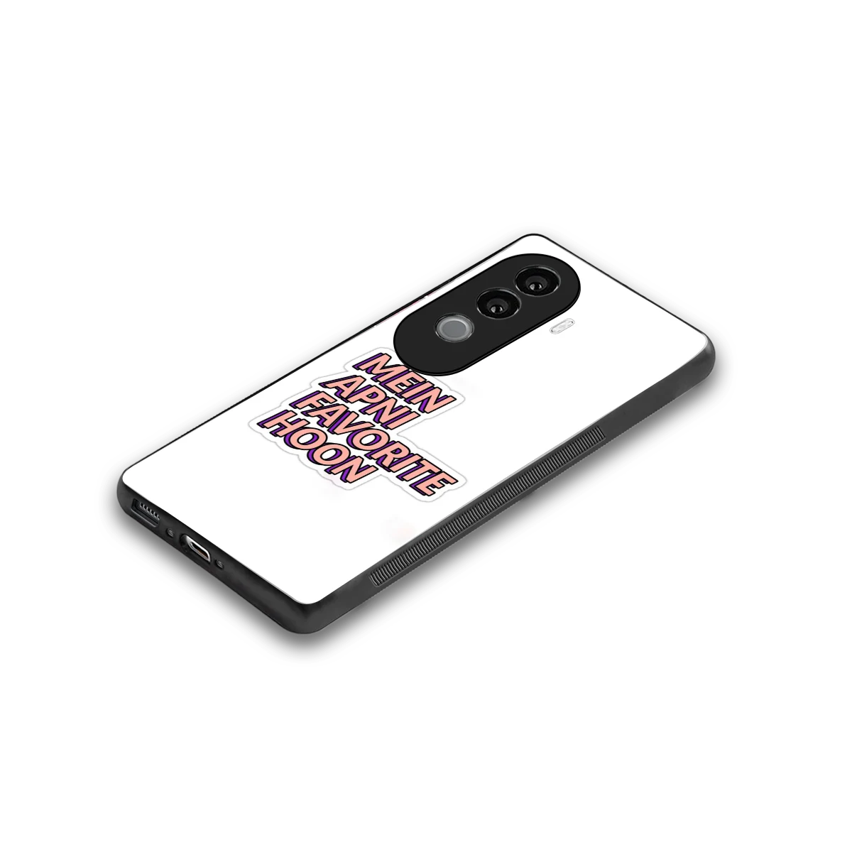 Mein Apni Fevorite Hoon stylish phone case for vivo v40e | glossy glass and slim fit