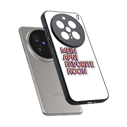 Mein Apni Fevorite Hoon sleek vivo x200 pro cover with tempered glass back and TPU edges