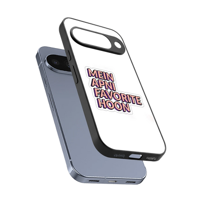 Mein Apni Fevorite Hoon sleek google pixel 10 cover with tempered glass back and TPU edges