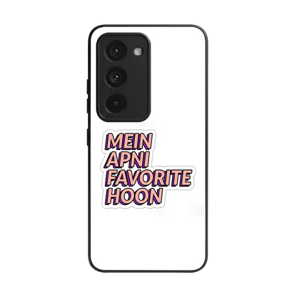 Mein Apni Fevorite Hoon back phone cover | glass case for redmi 15 5g