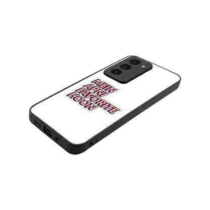 Mein Apni Fevorite Hoon stylish phone case for redmi 15 5g | glossy glass and slim fit