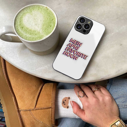 Mein Apni Fevorite Hoon Phone Case for Iphone 16 | Glass Case