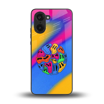 Melted Joy back phone cover | glass case for oneplus nord ce5 5g
