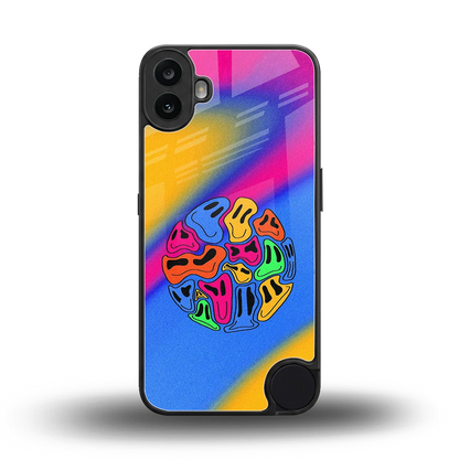 Melted Joy back phone cover | glass case for cmf nothing phone 1