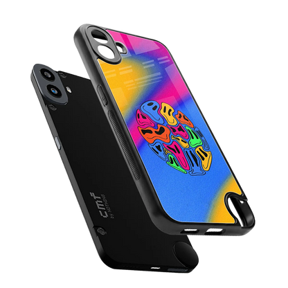Melted Joy sleek cmf nothing phone 1 cover with tempered glass back and TPU edges