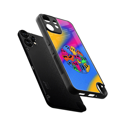 Melted Joy sleek cmf nothing phone 2 pro cover with tempered glass back and TPU edges