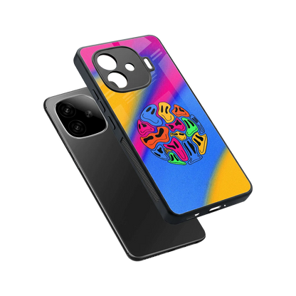 Melted Joy sleek iqoo neo 10r 5g cover with tempered glass back and TPU edges