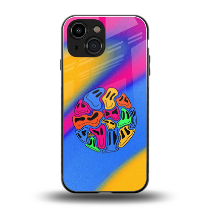 Melted Joy back phone cover | glass case for iphone 13 mini