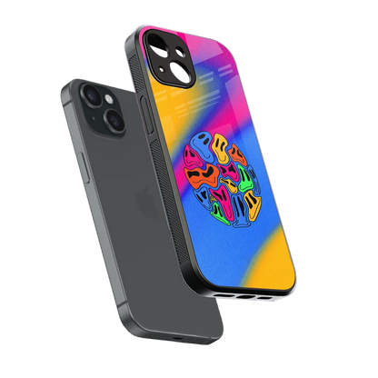 Melted Joy sleek iphone 13 cover with tempered glass back and TPU edges