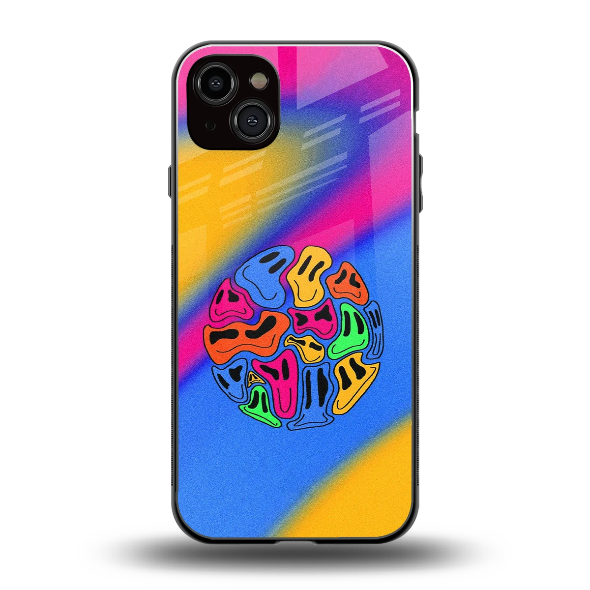 Melted Joy back phone cover | glass case for iphone 14 plus