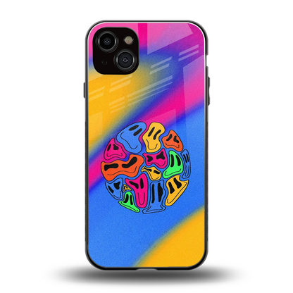 Melted Joy back phone cover | glass case for iphone 14 plus