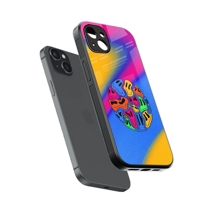 Melted Joy sleek iphone 14 plus cover with tempered glass back and TPU edges