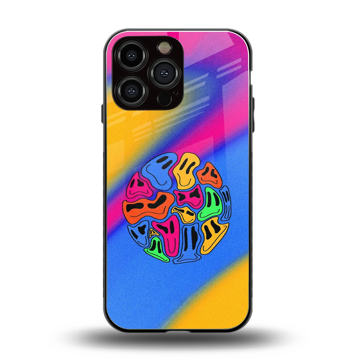Melted Joy back phone cover | glass case for iphone 15 pro max