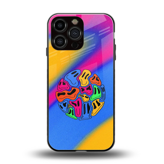 Melted Joy back phone cover | glass case for iphone 15 pro max