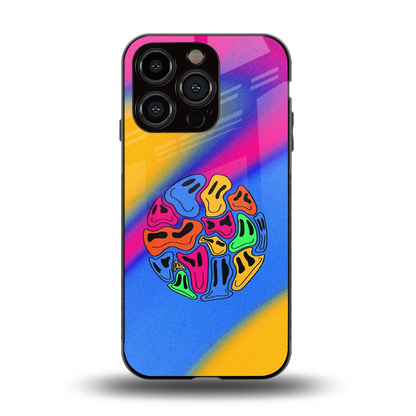 Melted Joy back phone cover | glass case for iphone 15 pro
