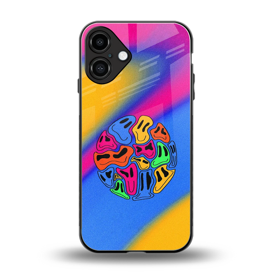 Melted Joy back phone cover | glass case for iphone 16 plus