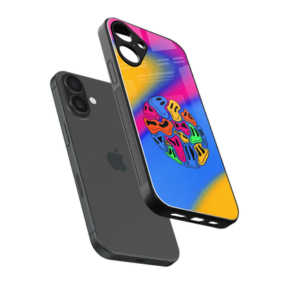 Melted Joy sleek iphone 16 plus cover with tempered glass back and TPU edges