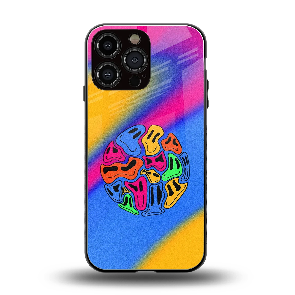 Melted Joy back phone cover | glass case for iphone 16 pro max