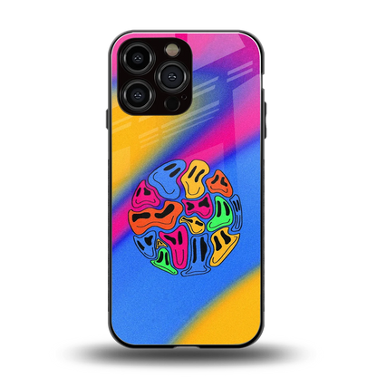 Melted Joy back phone cover | glass case for iphone 16 pro max