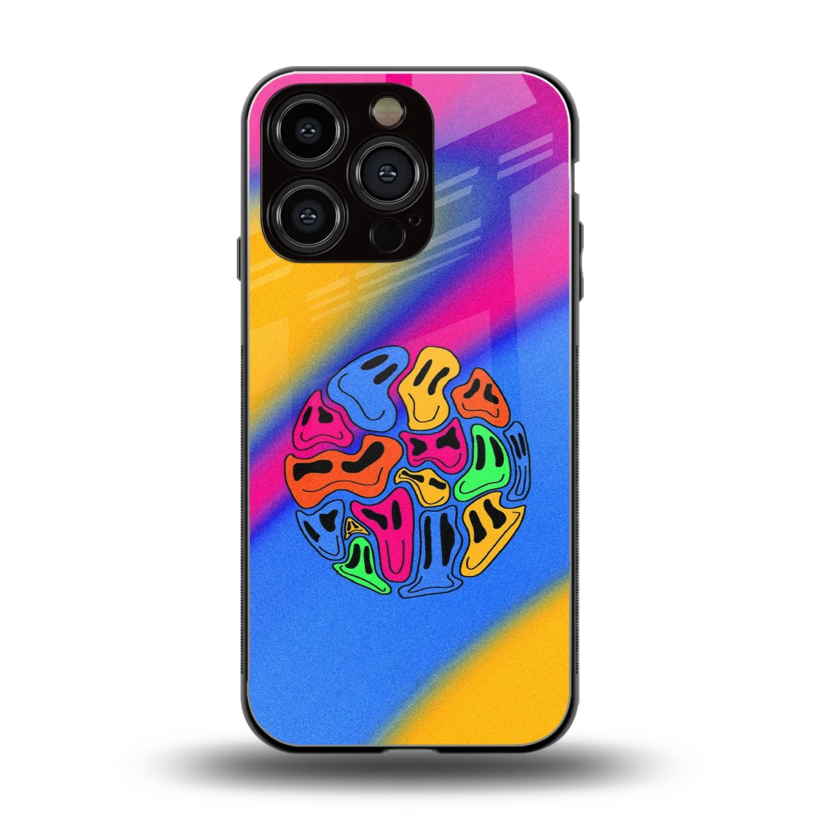 Melted Joy back phone cover | glass case for iphone 16 pro
