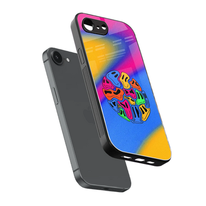 Melted Joy sleek iphone 16e cover with tempered glass back and TPU edges