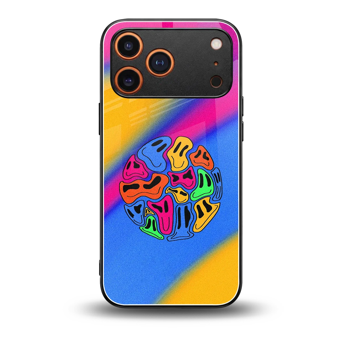 Melted Joy back phone cover | glass case for iphone 17 pro