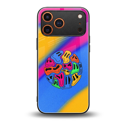 Melted Joy back phone cover | glass case for iphone 17 pro max