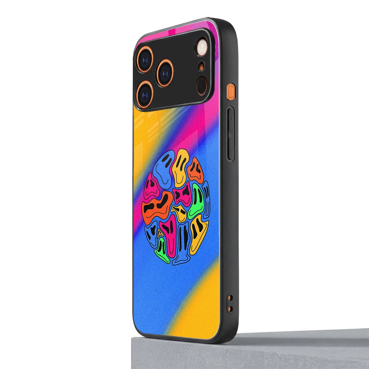 Melted Joy iphone 17 pro mobile cover | shockproof glass phone case