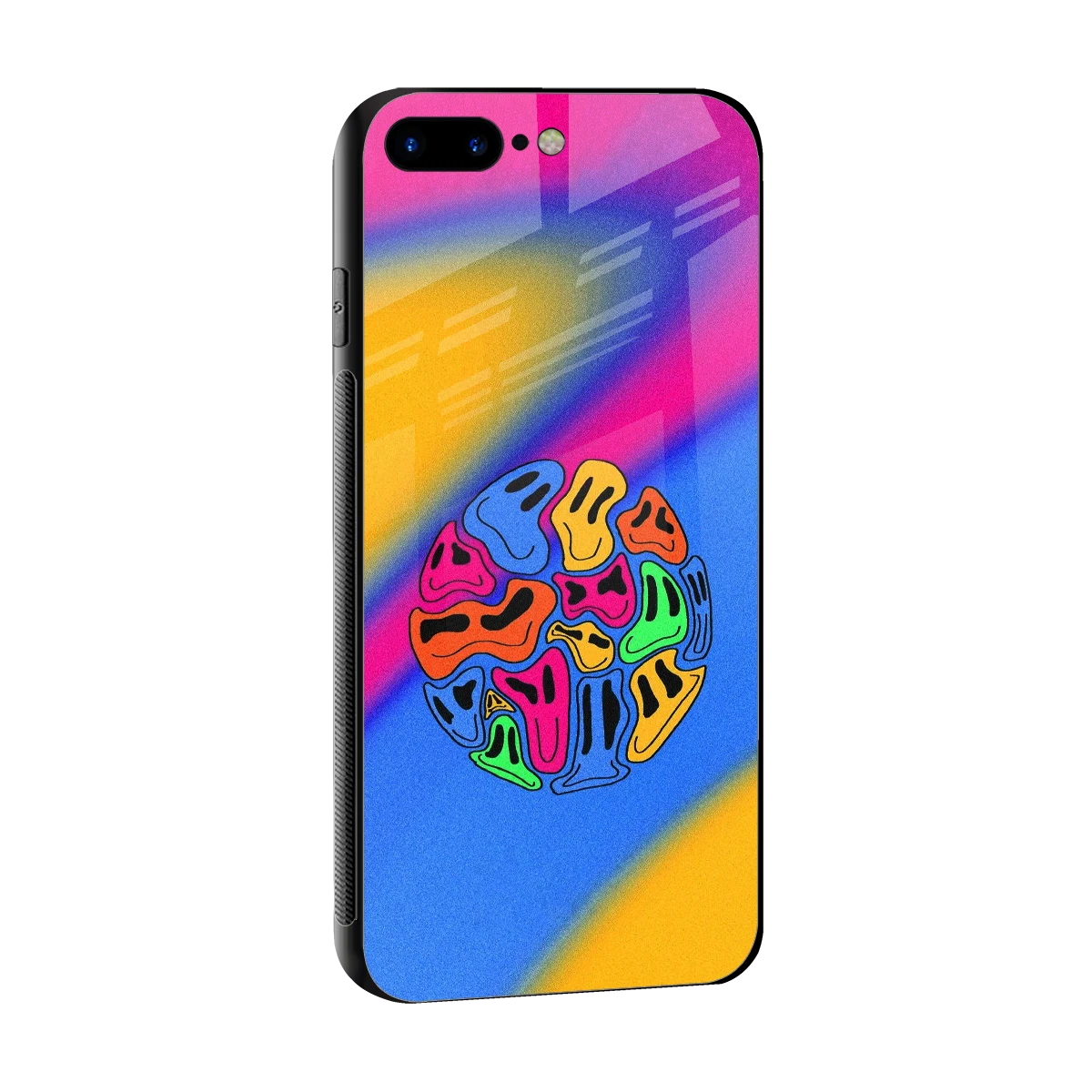 Melted Joy sleek iphone 8 plus cover with tempered glass back and TPU edges