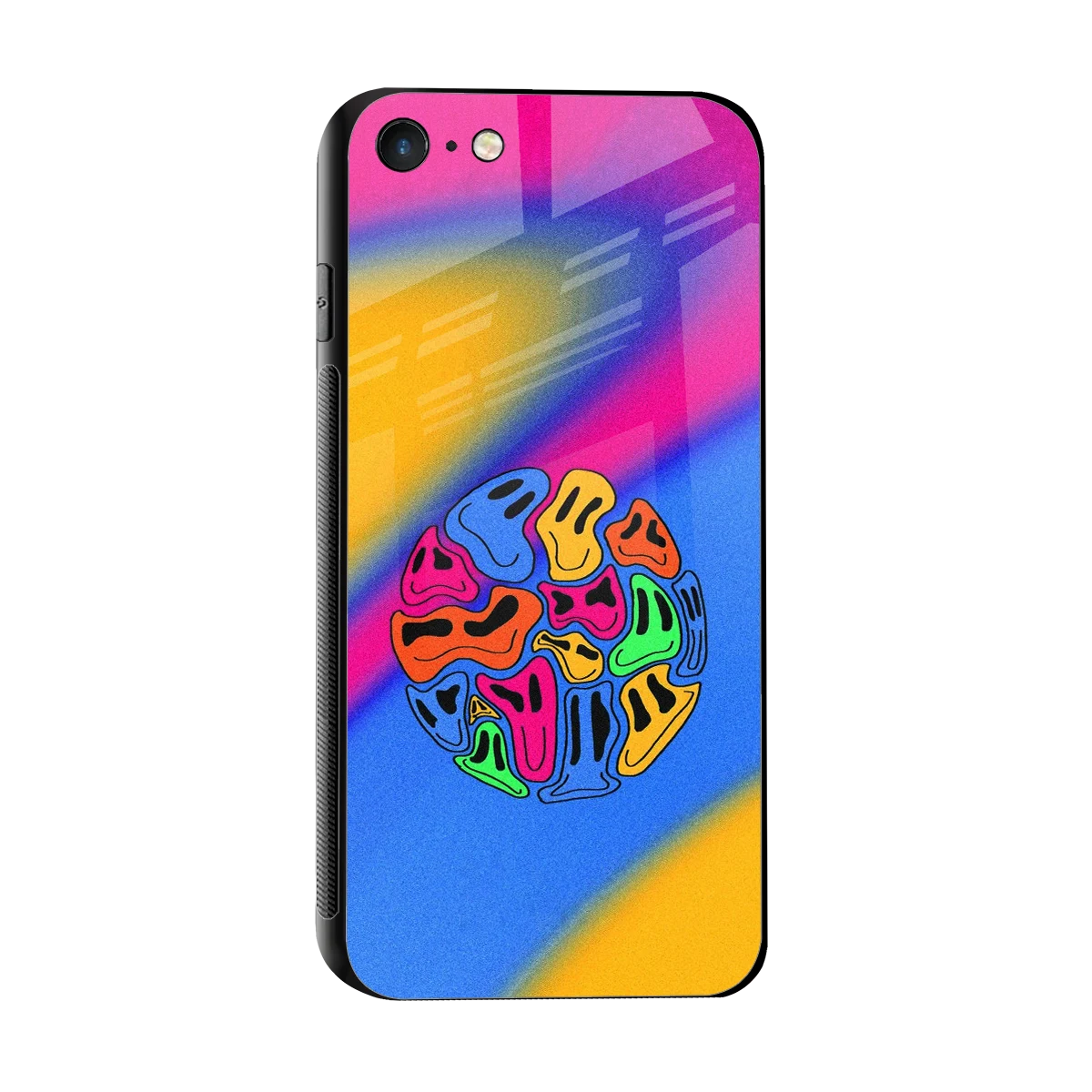 Melted Joy sleek iphone 7 cover with tempered glass back and TPU edges