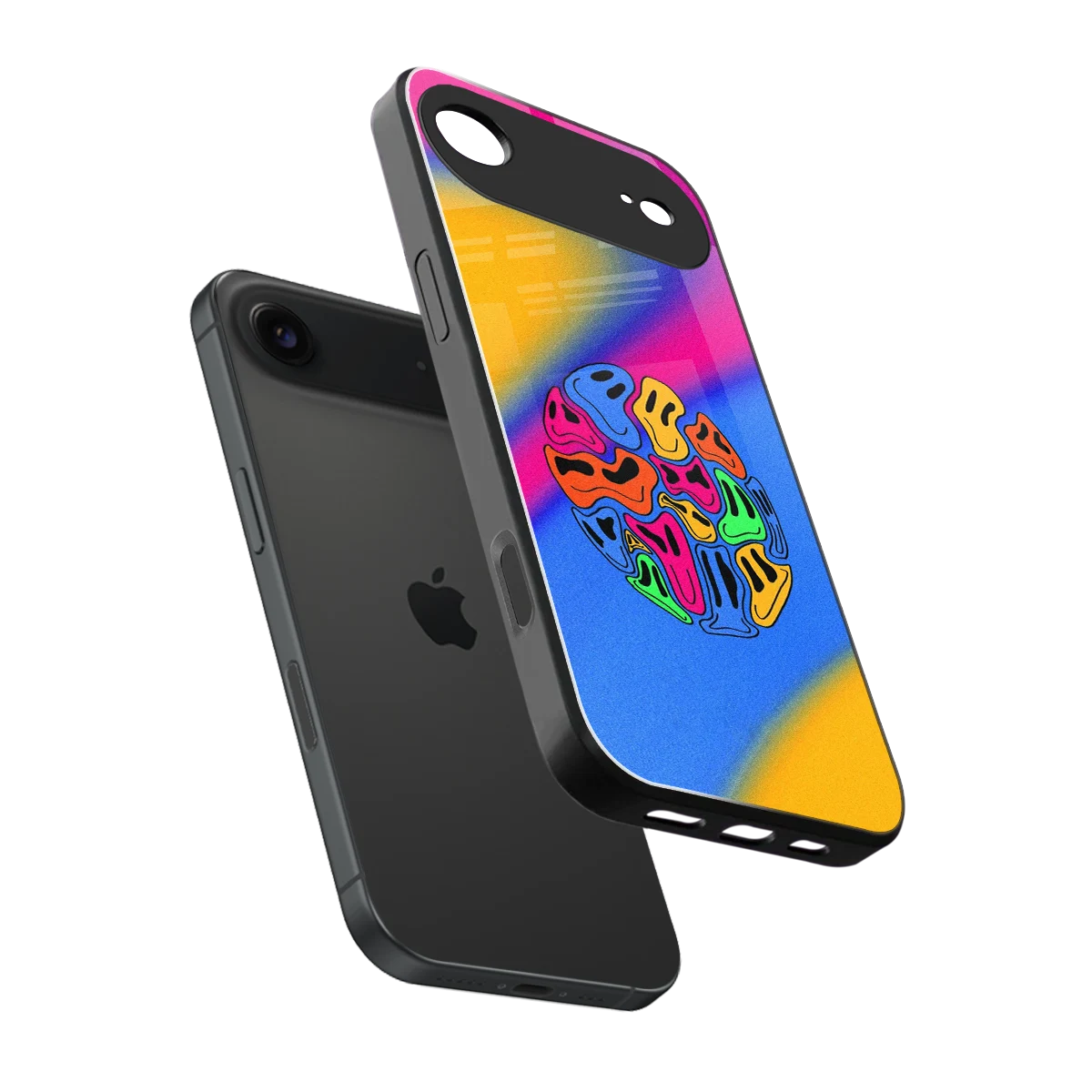 Melted Joy sleek iphone air cover with tempered glass back and TPU edges
