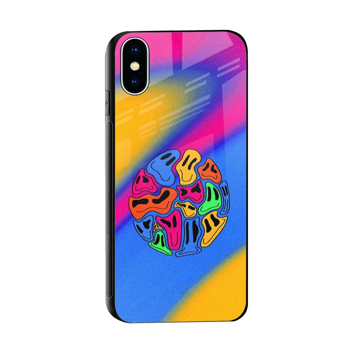 Melted Joy sleek iphone x cover with tempered glass back and TPU edges