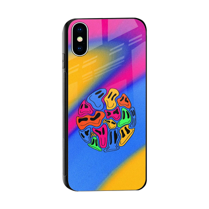 Melted Joy sleek iphone x cover with tempered glass back and TPU edges