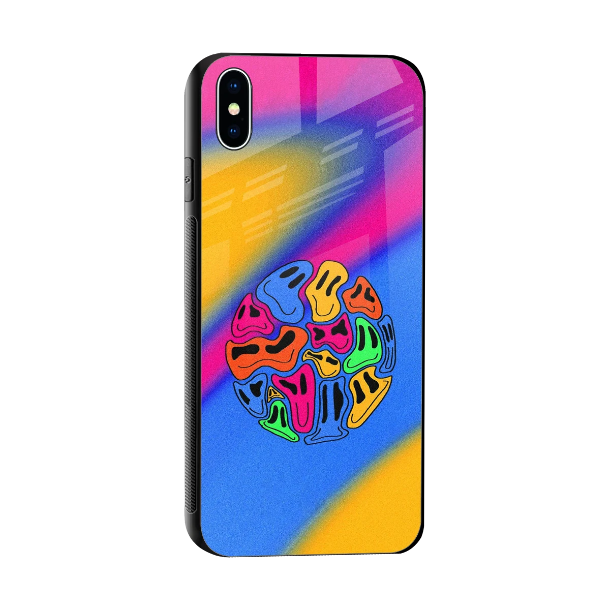 Melted Joy sleek iphone xs max cover with tempered glass back and TPU edges