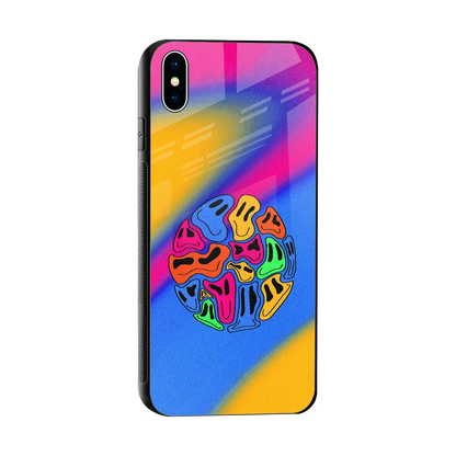 Melted Joy sleek iphone xs max cover with tempered glass back and TPU edges