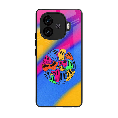 Melted Joy back phone cover | glass case for iqoo neo 10r 5g