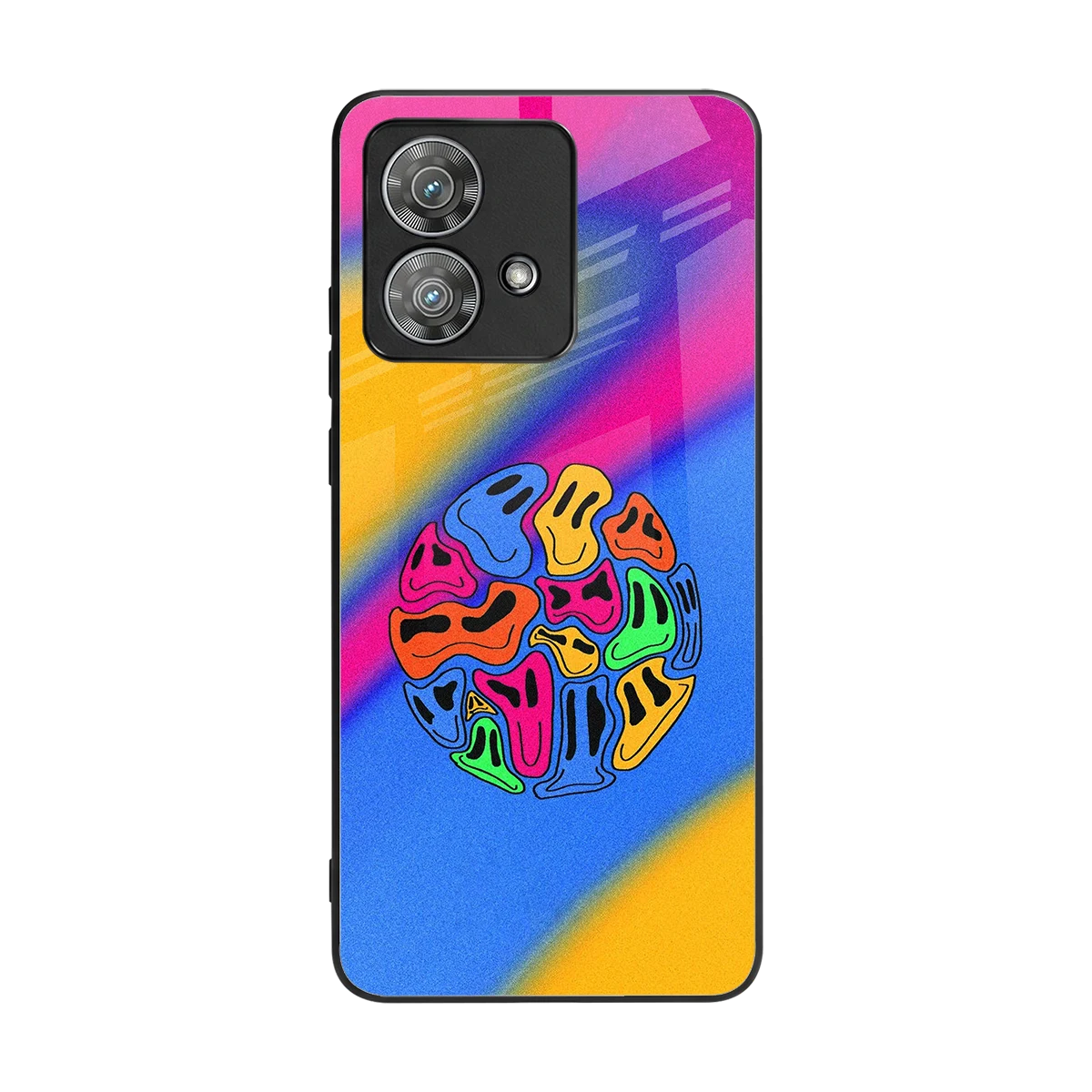 Melted Joy back phone cover | glass case for motorola edge 40 neo 5g
