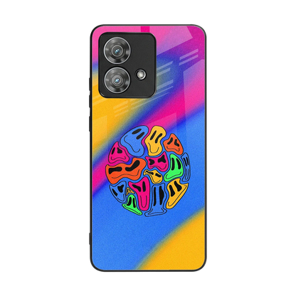 Melted Joy back phone cover | glass case for motorola edge 40 neo 5g