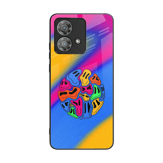 Melted Joy back phone cover | glass case for motorola edge 40 neo 5g