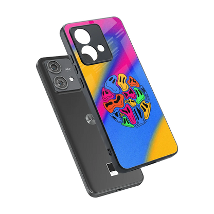 Melted Joy sleek motorola edge 40 neo 5g cover with tempered glass back and TPU edges