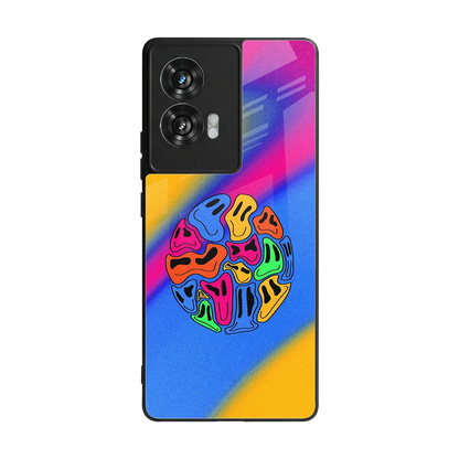 Melted Joy back phone cover | glass case for motorola edge 50 fusion