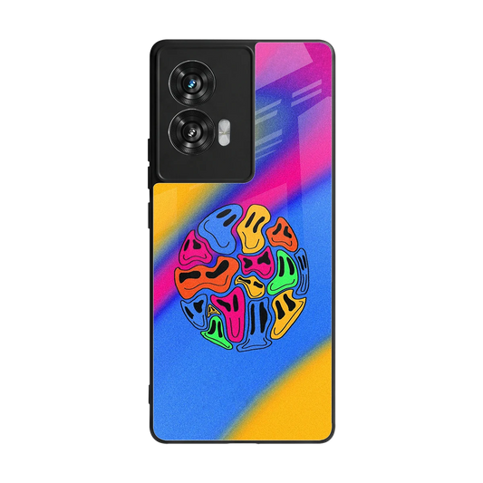 Melted Joy back phone cover | glass case for motorola edge 50 fusion
