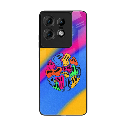 Melted Joy back phone cover | glass case for motorola edge 50 pro