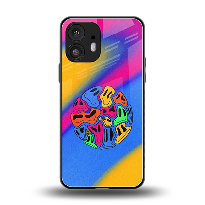 Melted Joy back phone cover | glass case for nothing phone 2
