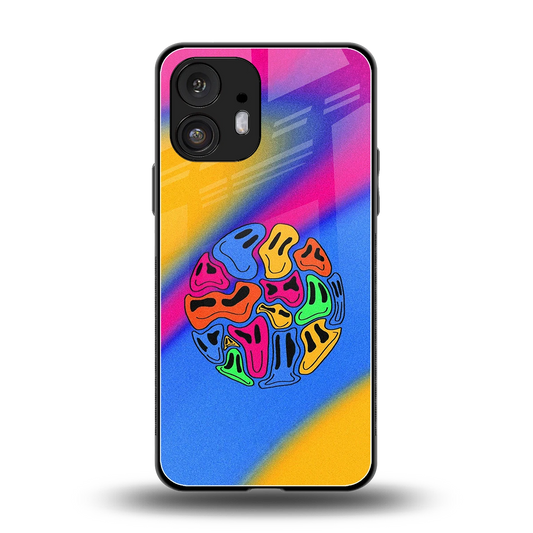Melted Joy back phone cover | glass case for nothing phone 2